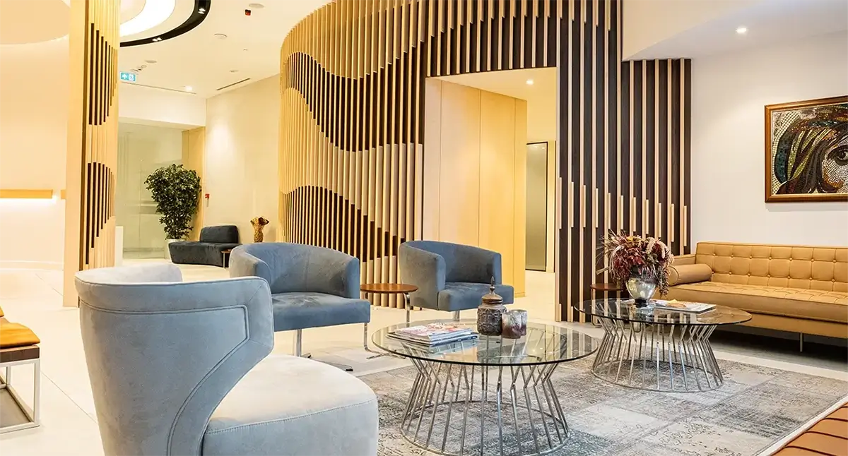 Modern hair transplant clinic interior