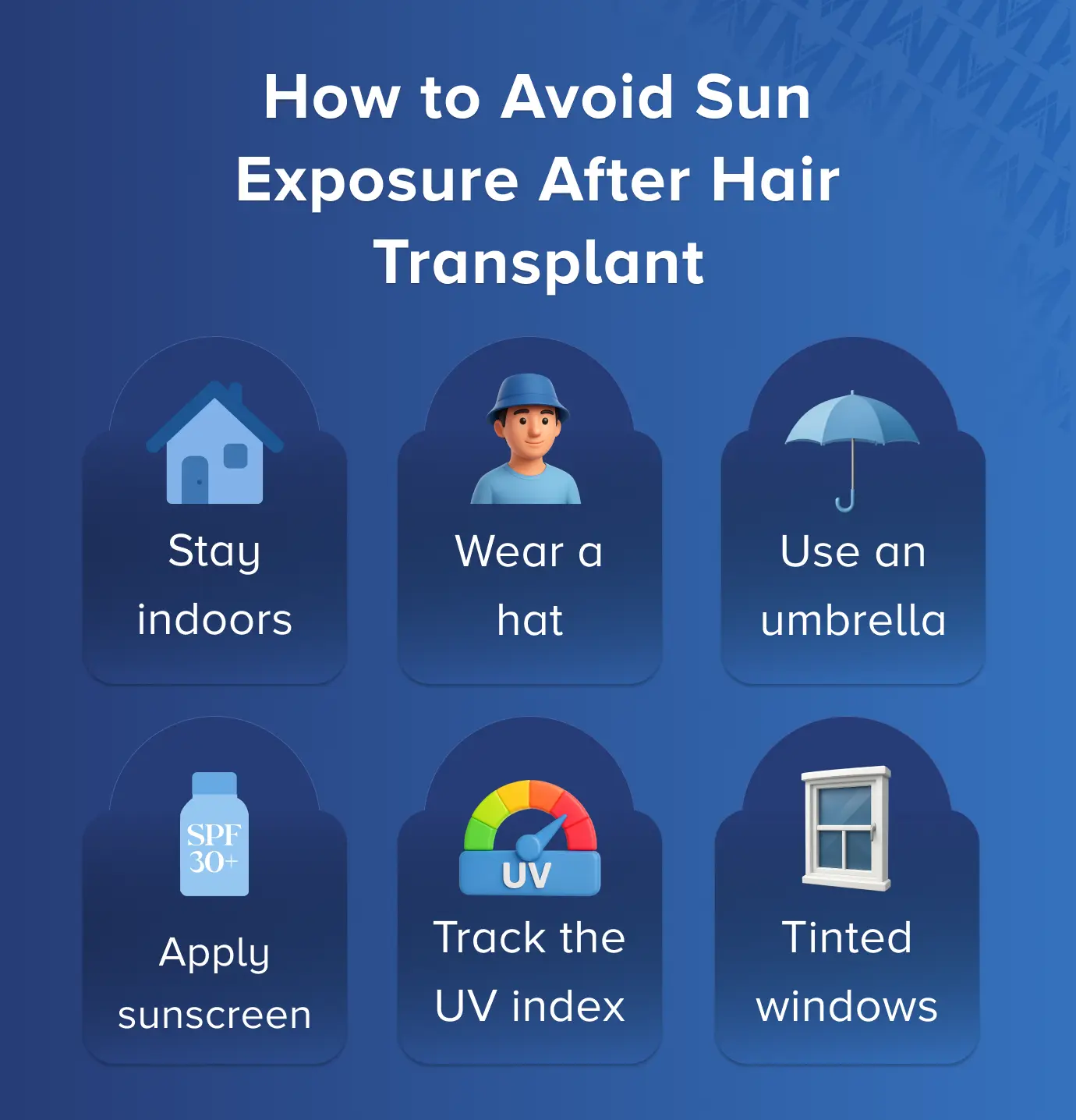 how to avoid sun exposure after hair transplant