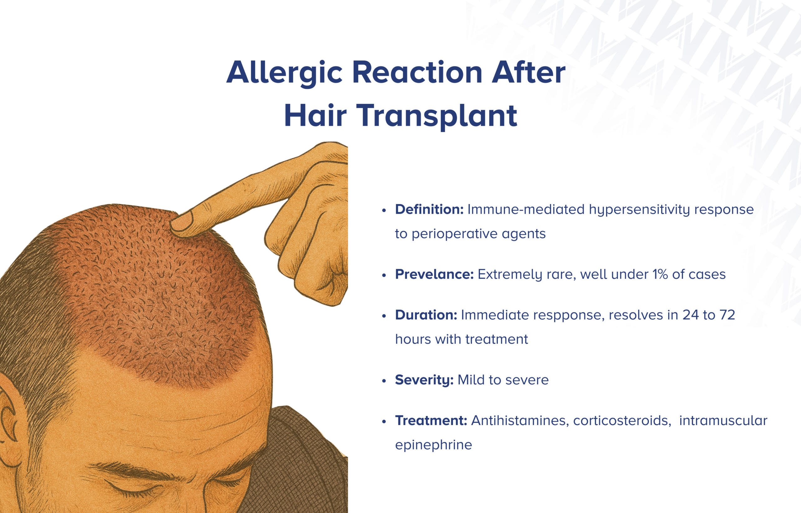 Allergische Reaktion nach Haartransplantation