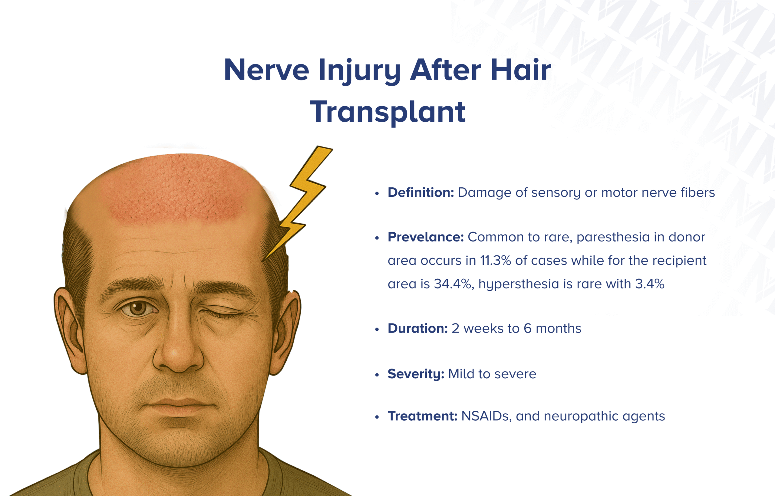 Nervenverletzung nach Haartransplantation