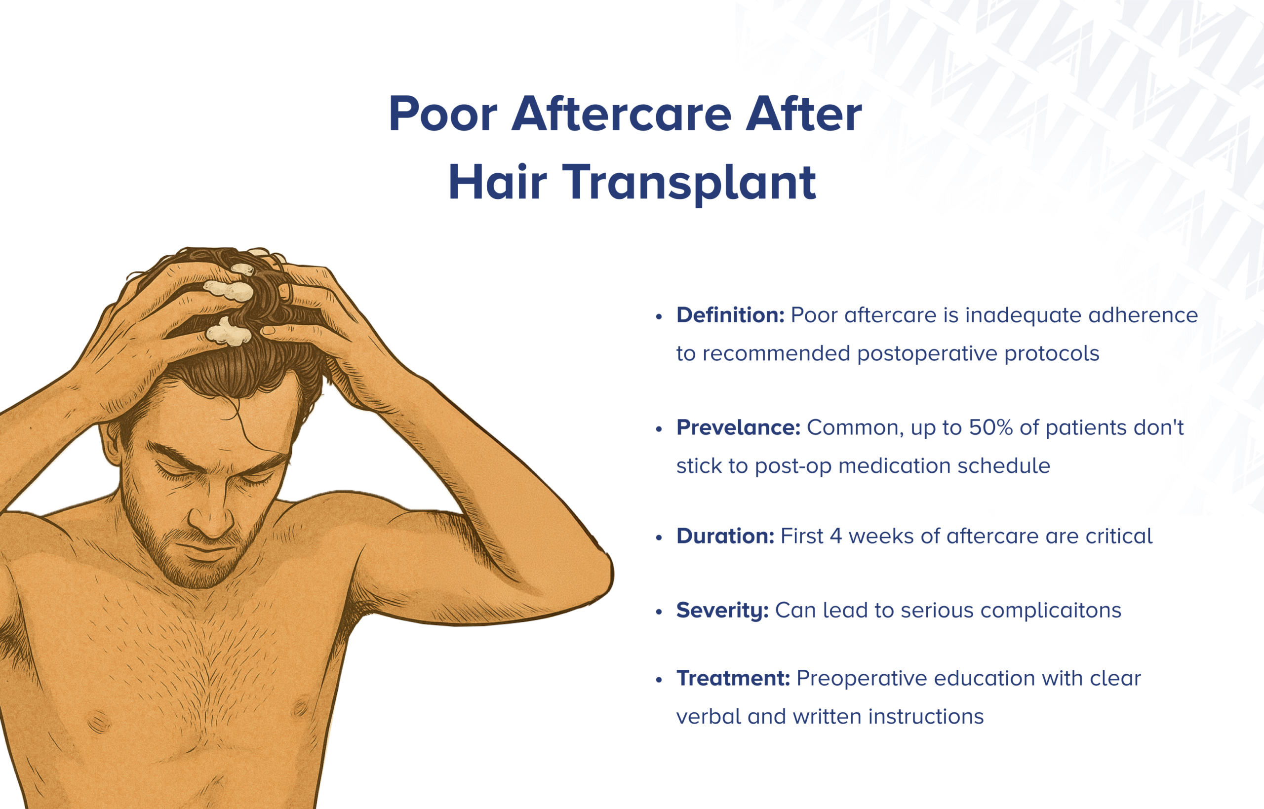 Schlechte Nachsorge nach Haartransplantation