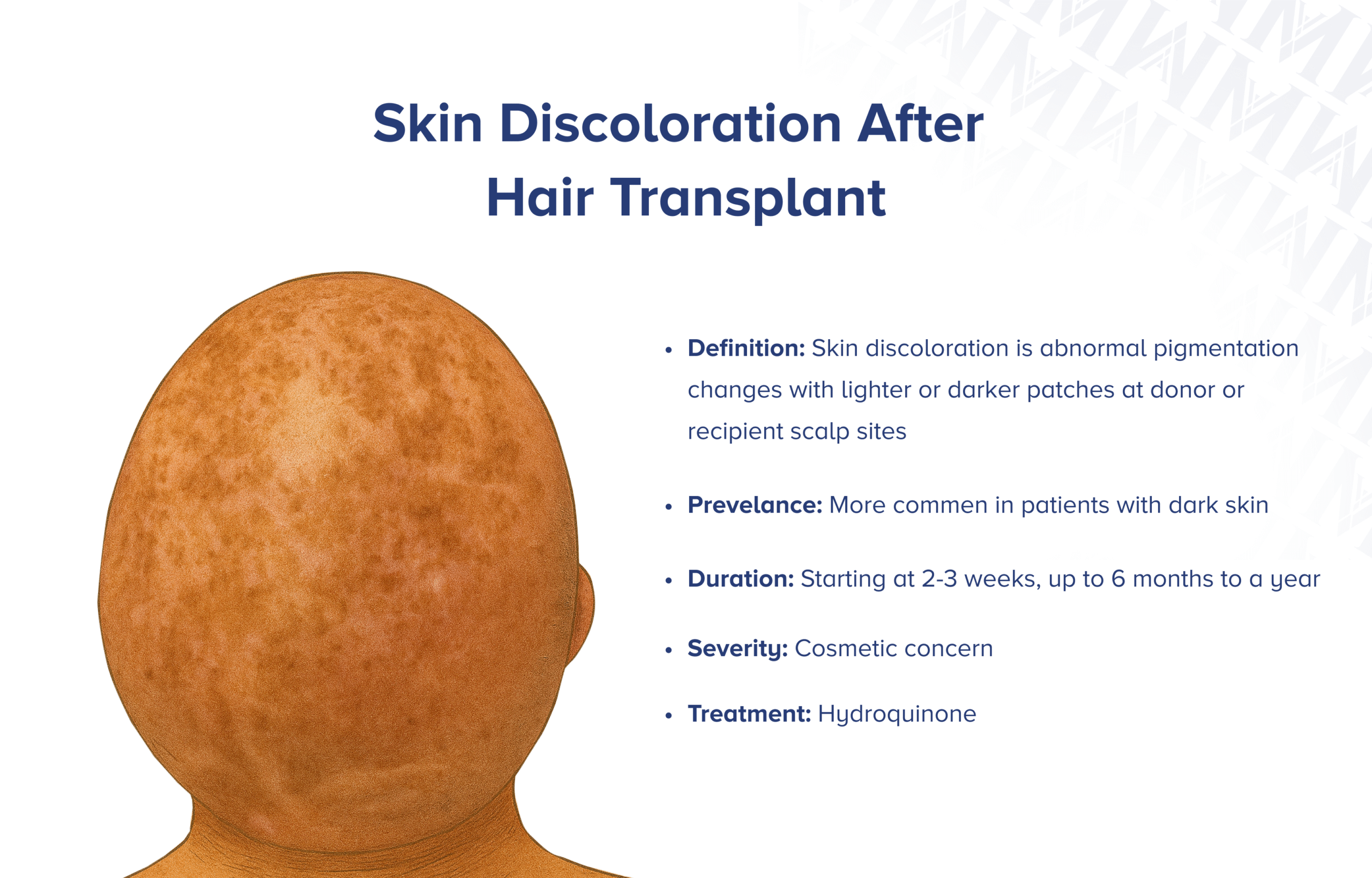 Hautverfärbung nach Haartransplantation