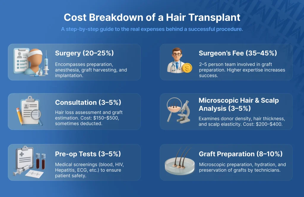 cost breakdown of a hair transplant