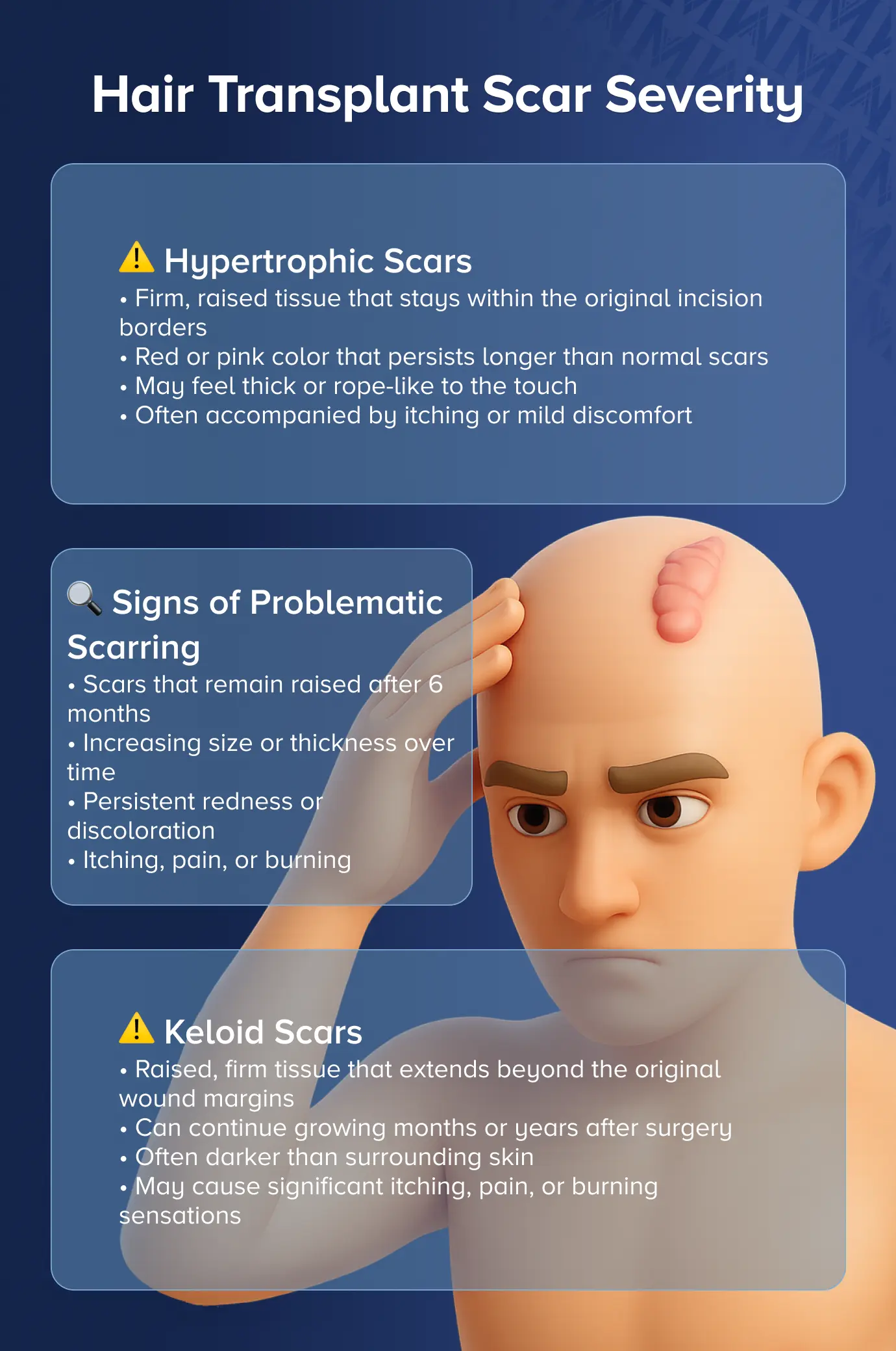 Problematic hair transplant scars - Medart Hair