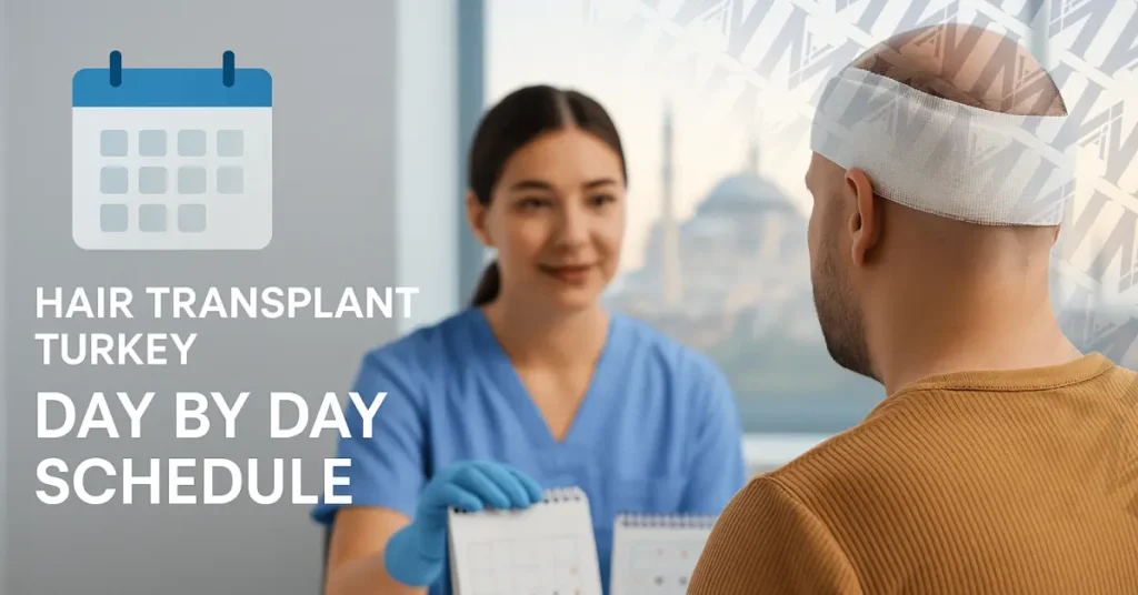 hair transplant turkey day by day schedule