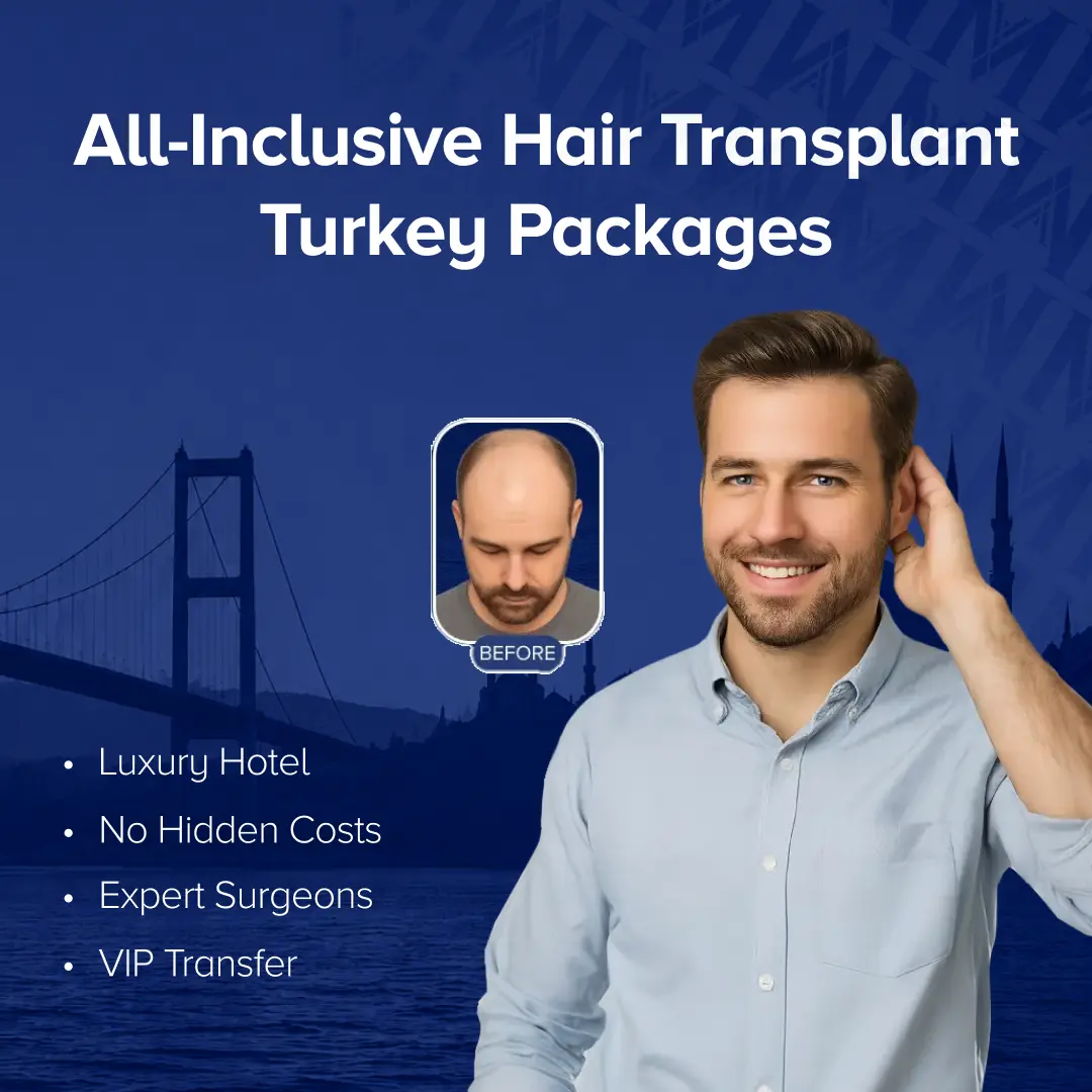 All-inclusive hair transplant package at MedArt Hair clinic in Istanbul, Turkey