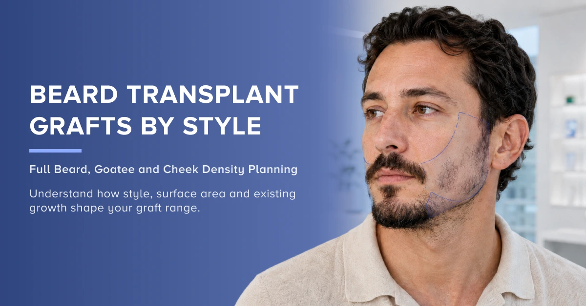 Beard Transplant Grafts by Style: Full Beard to Goatee