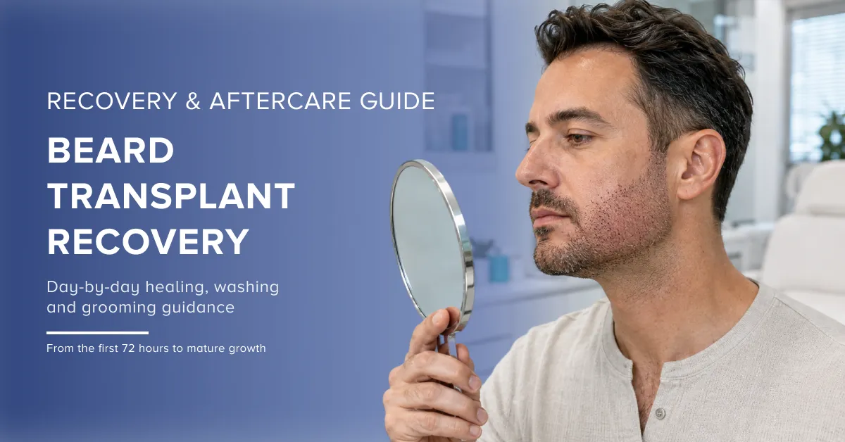 Beard Transplant Recovery Day by Day: Healing & Aftercare