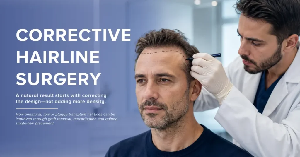 Corrective Hairline Surgery for a Bad Transplant