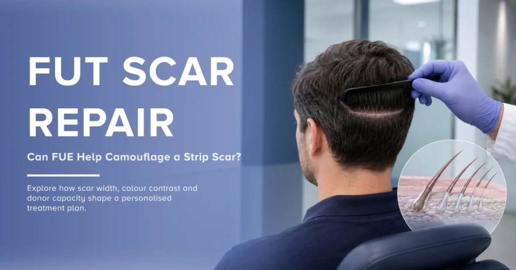 FUT Scar Repair: Can FUE Fix a Strip Scar?