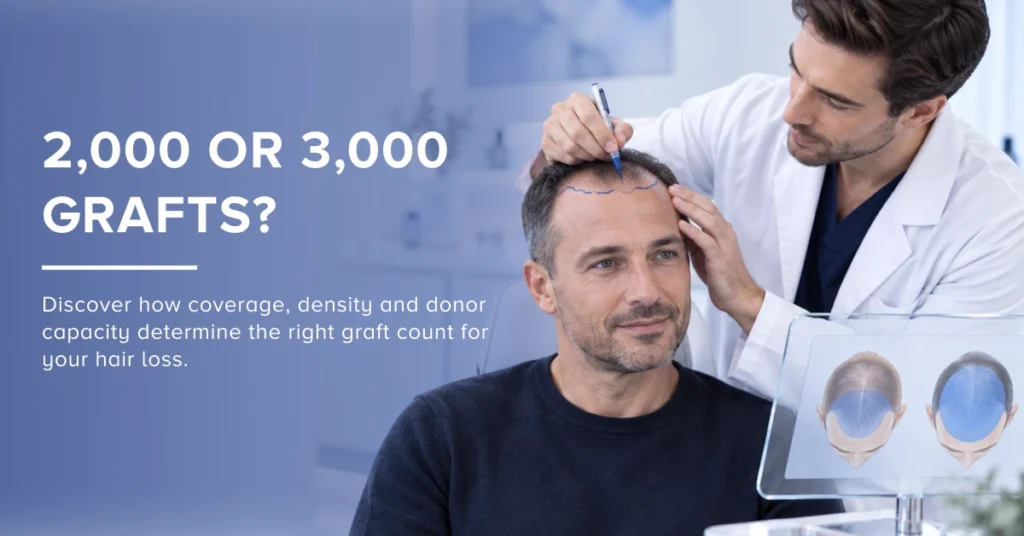 2000 vs 3000 Grafts: Which Count Fits Your Hair Loss?