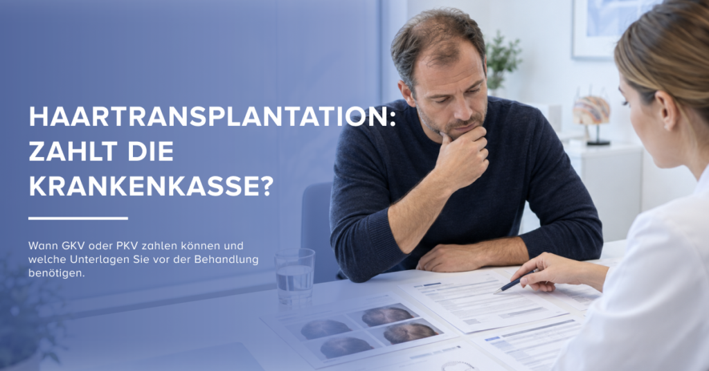 Haartransplantation Krankenkasse: Wann wird gezahlt?